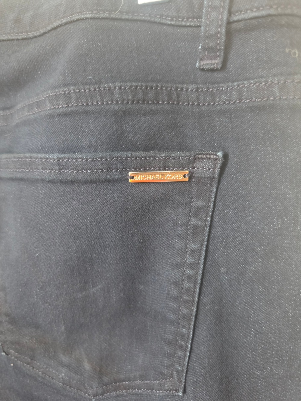 Michael Kors Dark Navy High-Rise Cropped Button-Front Jeans Size 18 - Picture 3 of 7